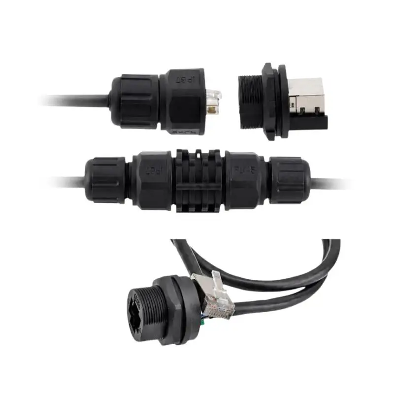 LR20 M20 Waterproof RJ45 Signal Adapter 8P8C Cat6 Network Cable Connector for Outdoor POE Device Wiring