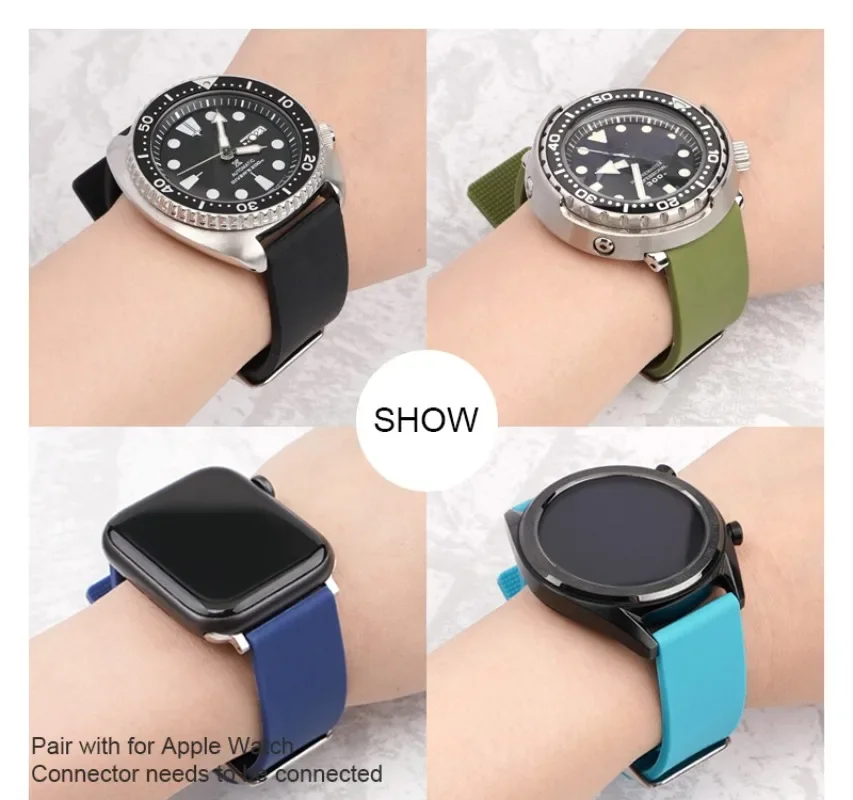 12/14/16/18mm 20mm 22mm 24mm Silicone Strap for Omega Soft Rubber Band Candy Color Men Women Replace Bracelet Watch Accessories