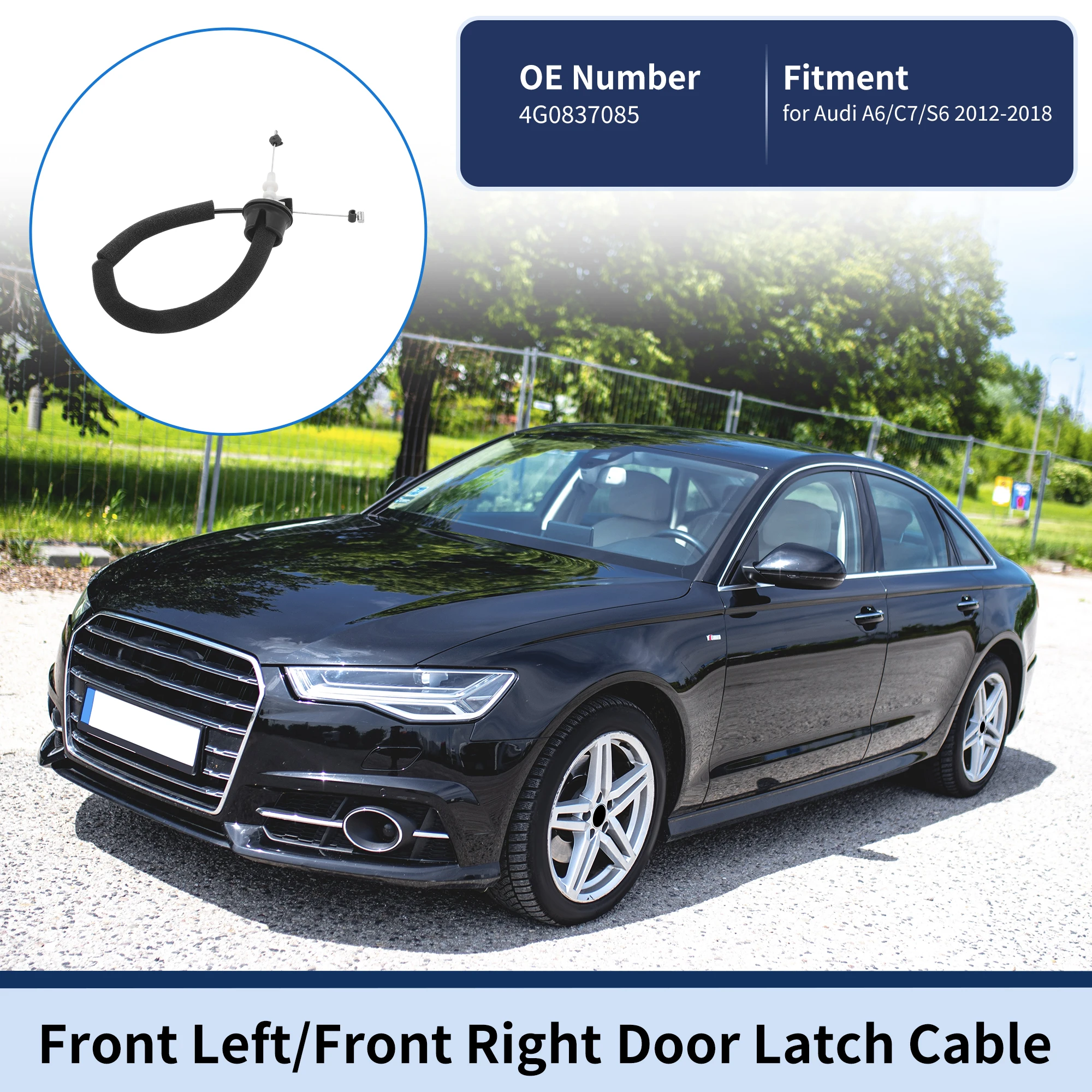 

UXCELL Door Latch Cable No.4G0837085 for Audi A6/C7/S6 2012-2018 Front