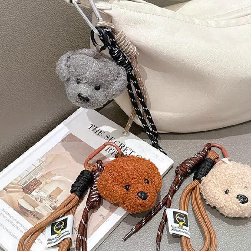 Llavero de cachorro de peluche de alta calidad; Colgante de bricolaje; Dijes a juego para parejas; Llavero de automóvil; Para comprar mayor