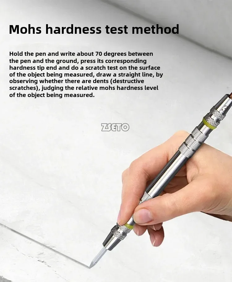 4 sets of Mohs hardness pens 2-9 ceramic tiles concrete marble tiles hardness testing Mohs hardness needle