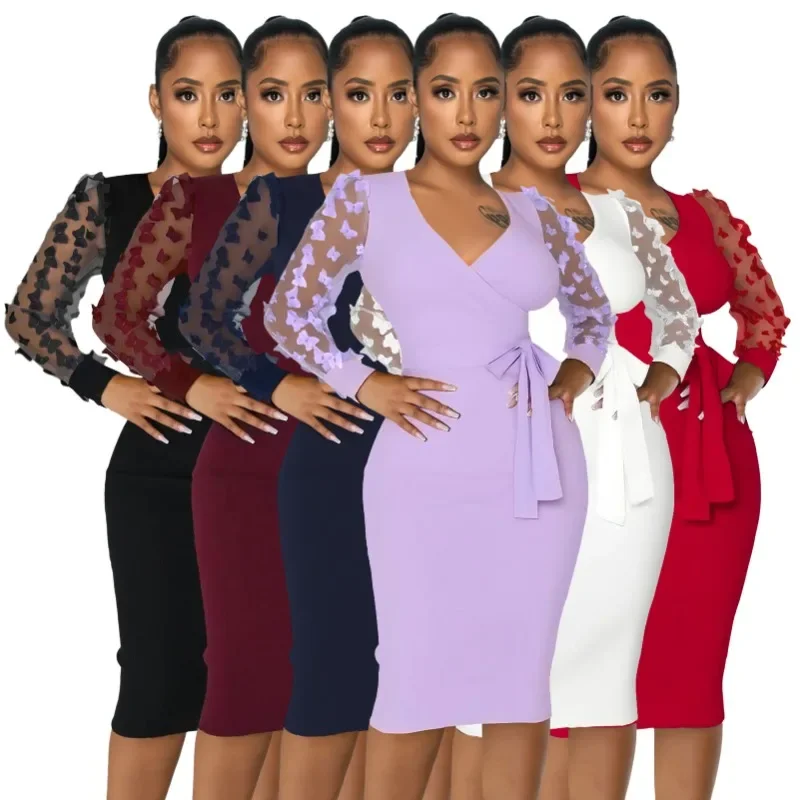 

Африканские платья Дашики для женщин, летнее элегантное африканское сетчатое платье с v-образным вырезом и v-образным вырезом, вечернее облегающее платье миди, африканская одежда