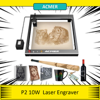 ACMER P2 10W Laser Engraver Cutter,30000mm/min Engraving Speed, Ultra-silent Auto Air Assist,Fixed Focus,HighPrecision 420*400mm