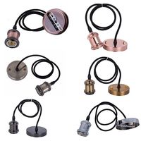 1pcs E27 Vintage Antique Copper Lampholder Chandelier Screws Ceramic Base with Ceiling Base Fixtures Gold Silver Black