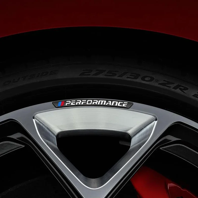 الألومنيوم سيارة محور عجلات شارة الإطارات حافة ملصقات اكسسوارات الديكور لسيارات BMW X1 X3 X4 X5 X7 X2 X6 F40 F10 G30 G20 G05 G07 E90 #4