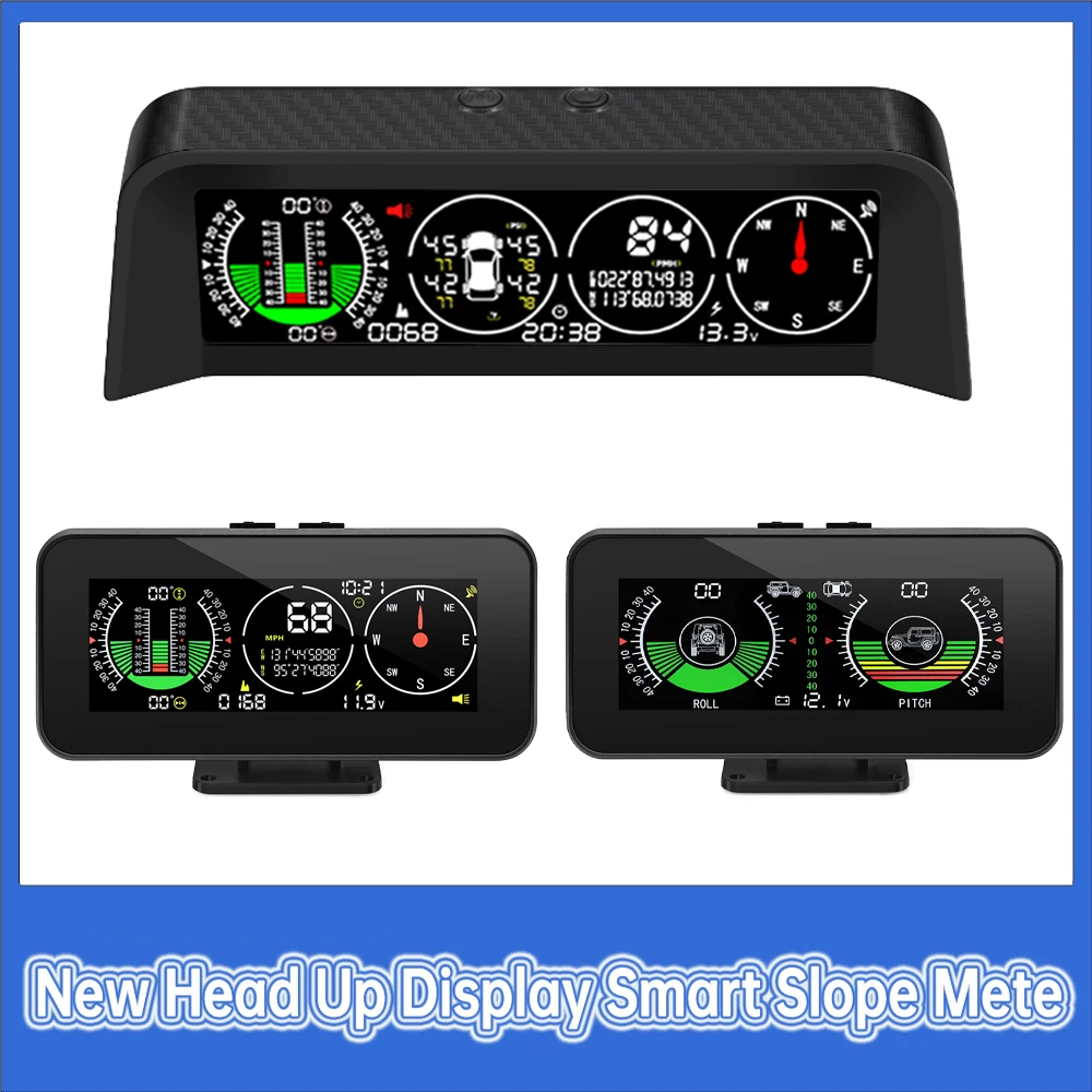 

X91/X90/M60/M50 Multifunctional Smart Slope Meter Head Up Display on-board Computer Car Inclinometer Compass