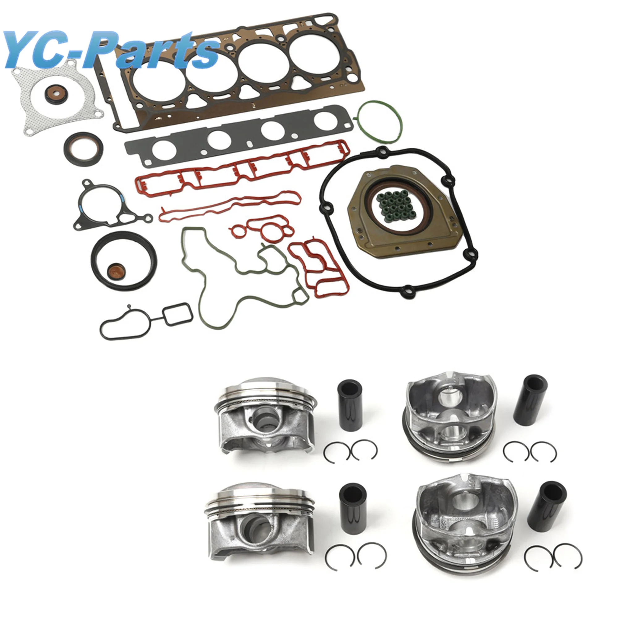 Engine Rebuilding Kit & +0.5mm Piston Set 1.8T for AUDI A3 A4 A6 Q3 Q5 TT SEAT Leon SKODA Superb VW Golf Passat Tiguan Scirocco