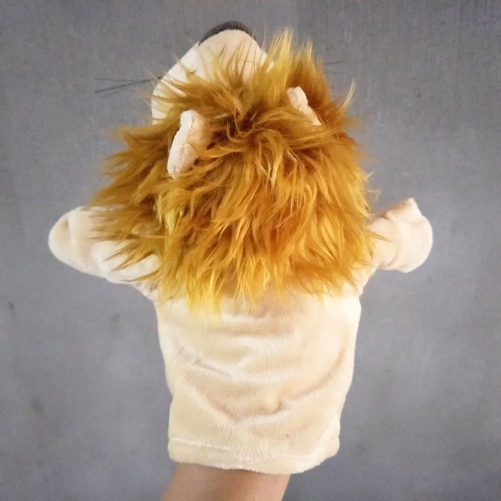 Kinderen open mond leeuw Baby Handpop Knuffel