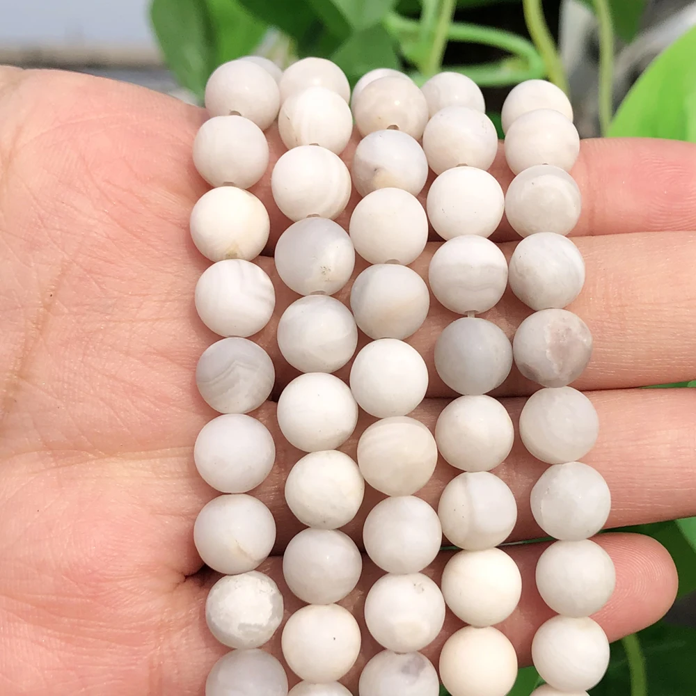 Natural Stone Matte Amazonite Round Beads for Jewelry Making