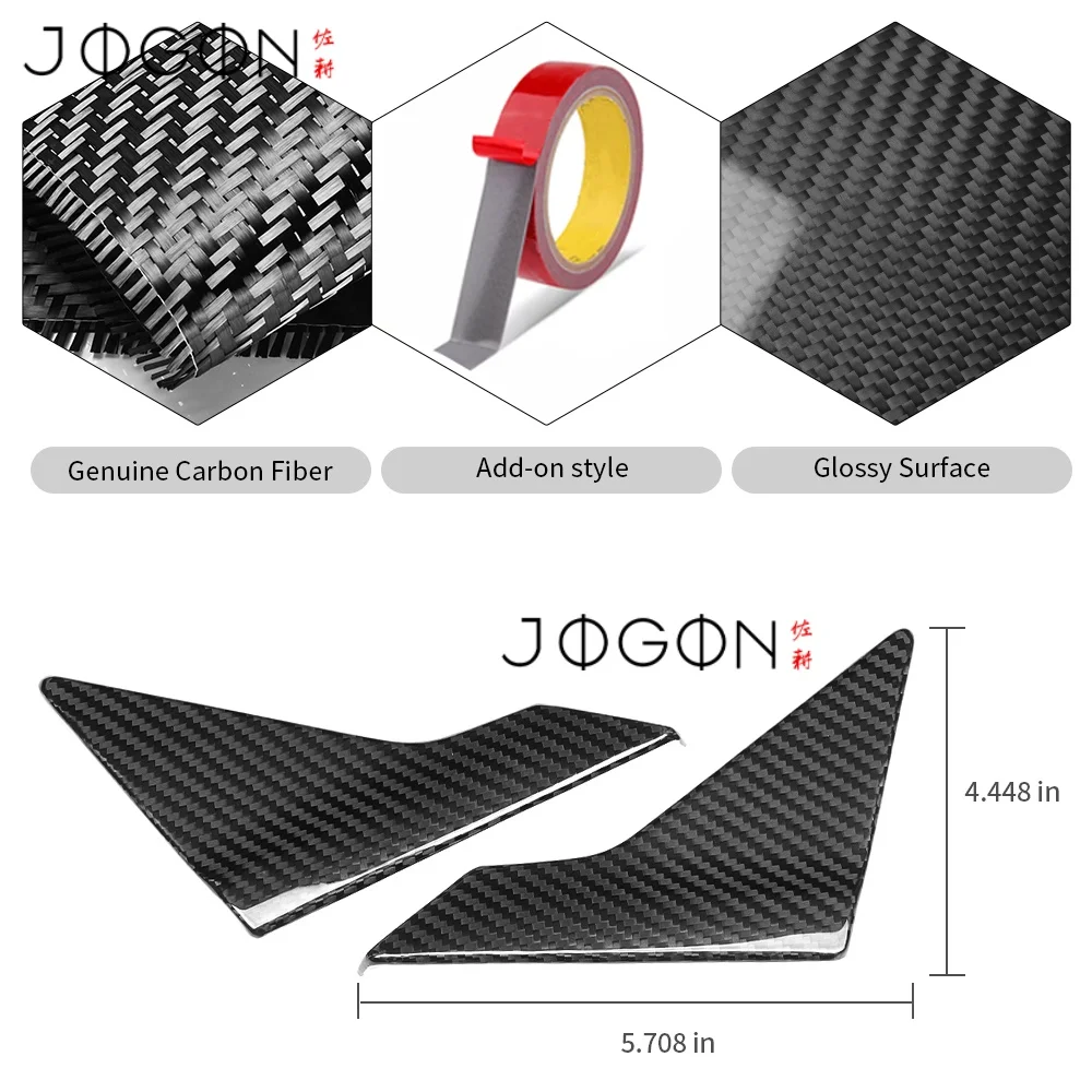 For Honda 11th Gen Civic Type R FL5 2023-2025 Carbon Fiber Car Front Window Louver Triangle Pillars Posts Cover Trim Accessories