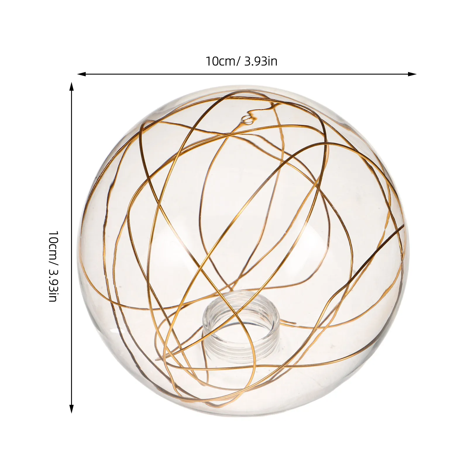 Glass Globe Lamp Shade Clear Replacement Ball Pendant Light Cover Inner Wound Aluminum Wire Suitable for G9 Bulb Ceiling Light