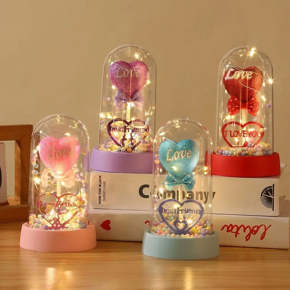 Romantisches Geschenk, transparentes Leuchten, LED-Licht, romantisch, schön, Valentinstag-Dekorationen, bunte Kugeln, LED-Liebeslampe, Hochzeit