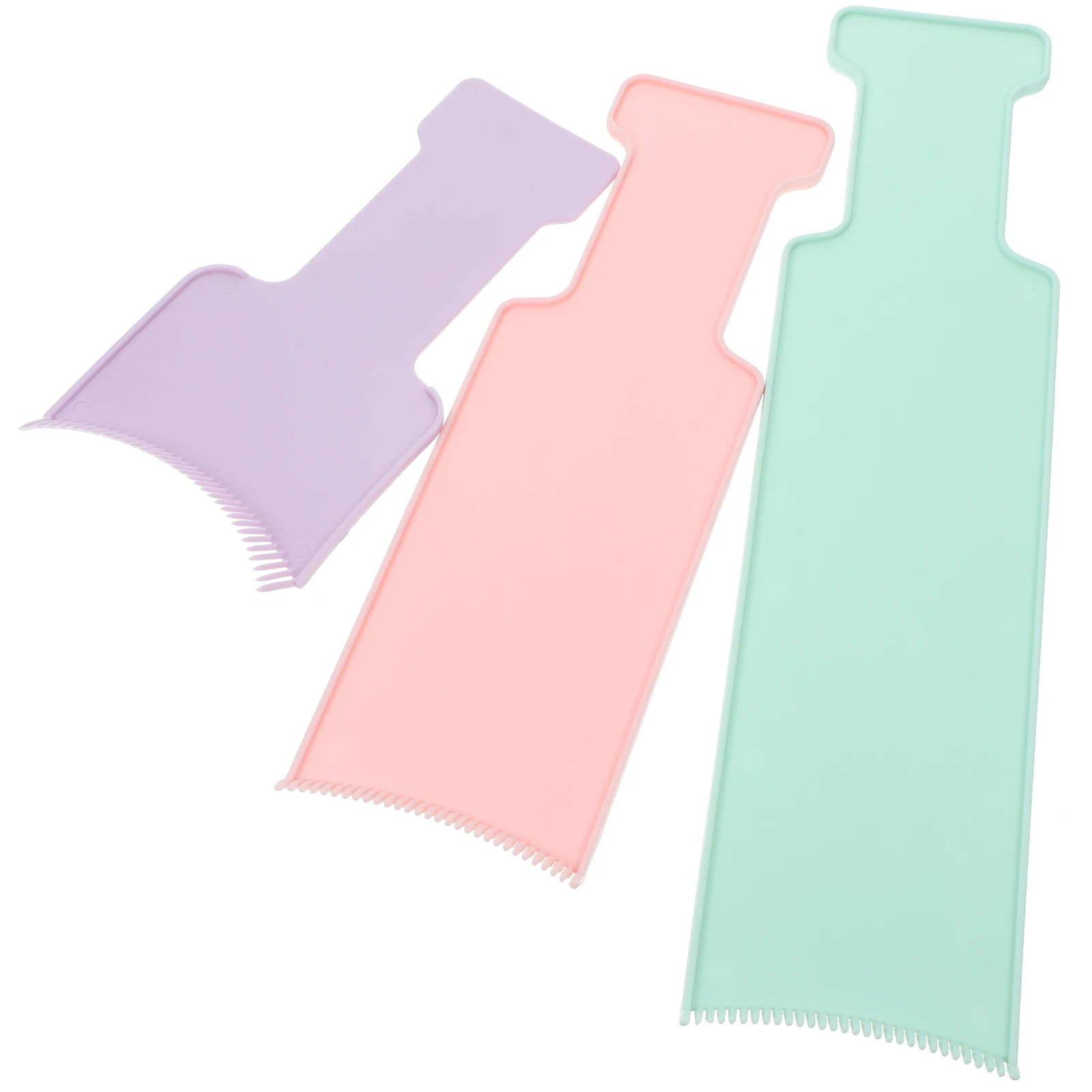 

3pcs Hair Paddle Highlighting Boards Pink Purple Home Use Coloring Tools DIY Hair Dye Paddle Accessories
