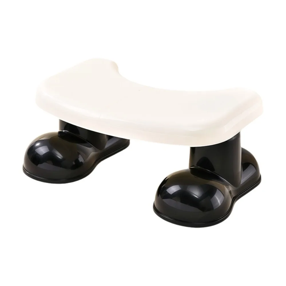 

Comfortable Sturdy Toilet Stool Plastic Ergonomic Anti-Slip Seat Stool Thicken Portable Toilet Gadget Bathroom