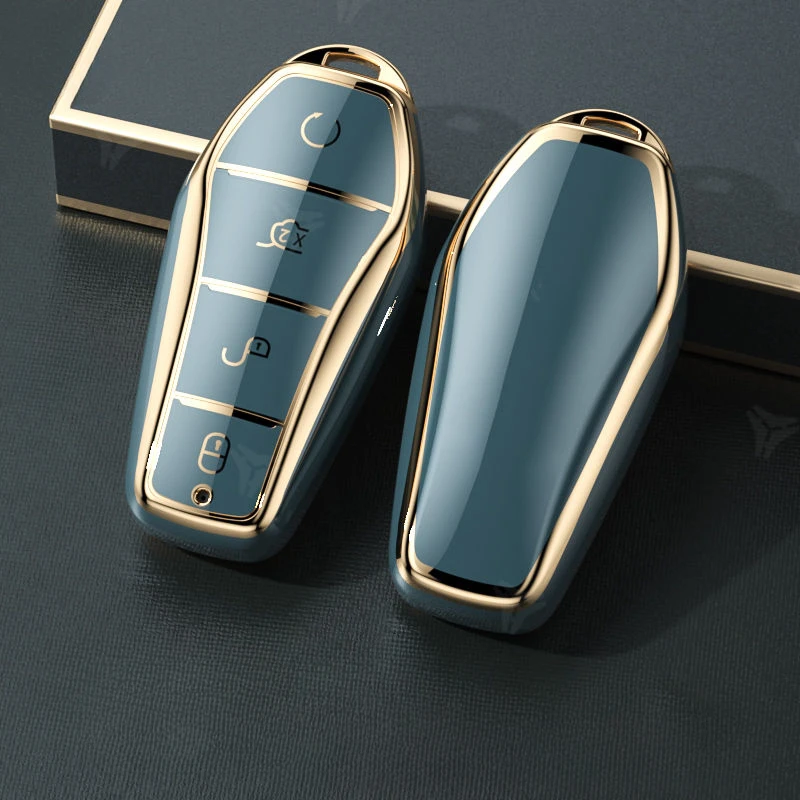 لينة بولي TPU حافظة مفاتيح السيارة غطاء ل BYD سونغ زائد هان EV تانغ DM تشين ختم دولفين التحكم عن بعد حامل مفتاح سلسلة اكسسوارات السيارات