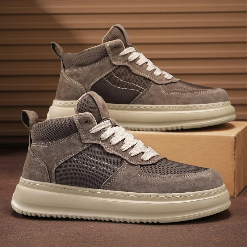 

Men's Shoes 2025 Autumn New Fashion Casual Sneakers Trendy Breathable Thick-Soled Retro Versatile Sports Shoes