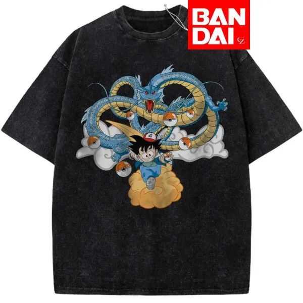 

Футболка оверсайз из хлопка с эффектом кислотной стирки Dragon Ball Super Broly Legendary Super Saiyan, летняя аниме-футболка 2026 года, уличная одежда с графическим принтом