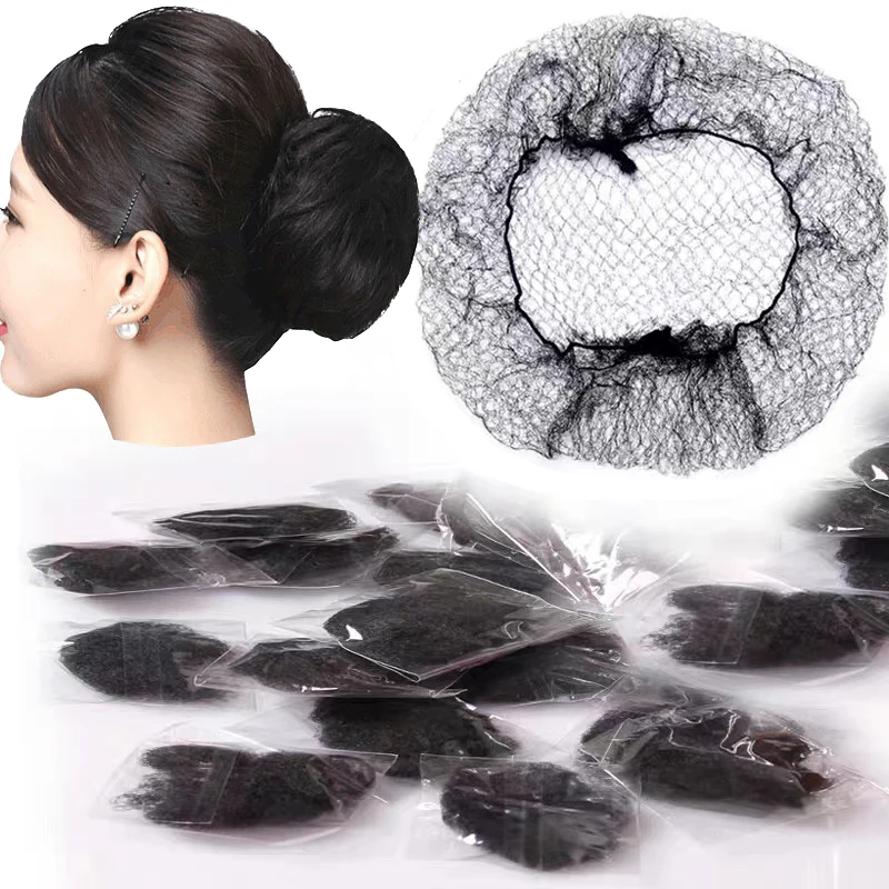 

10-100 шт. эластичная нейлоновая сетка для волос, сетки для волос для париков, плетение невидимых волос, мягкие линии, танцевальная сетка для волос для булочки, инструменты для укладки волос
