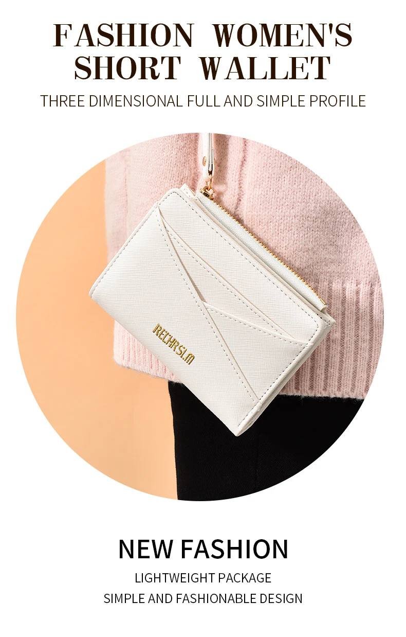 Frauen PU Leder Kupplung Brieftasche Mini Münze Karte Halter Kurze Schnalle Handtasche Neue Mode Kleine Größe Frauen Brieftasche – Detail 2