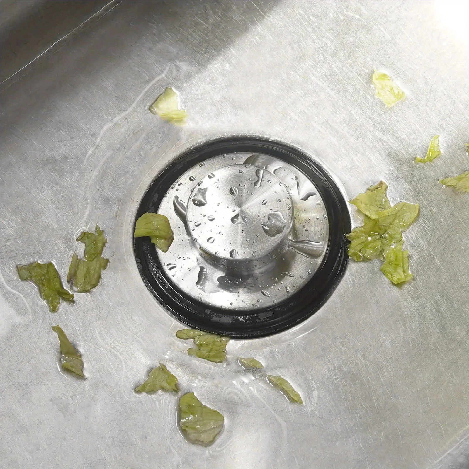 غطاء حوض صرف للمطبخ من الفولاذ المقاوم للصدأ ، سدادة التخلص من القمامة ، مناسبة لـ st