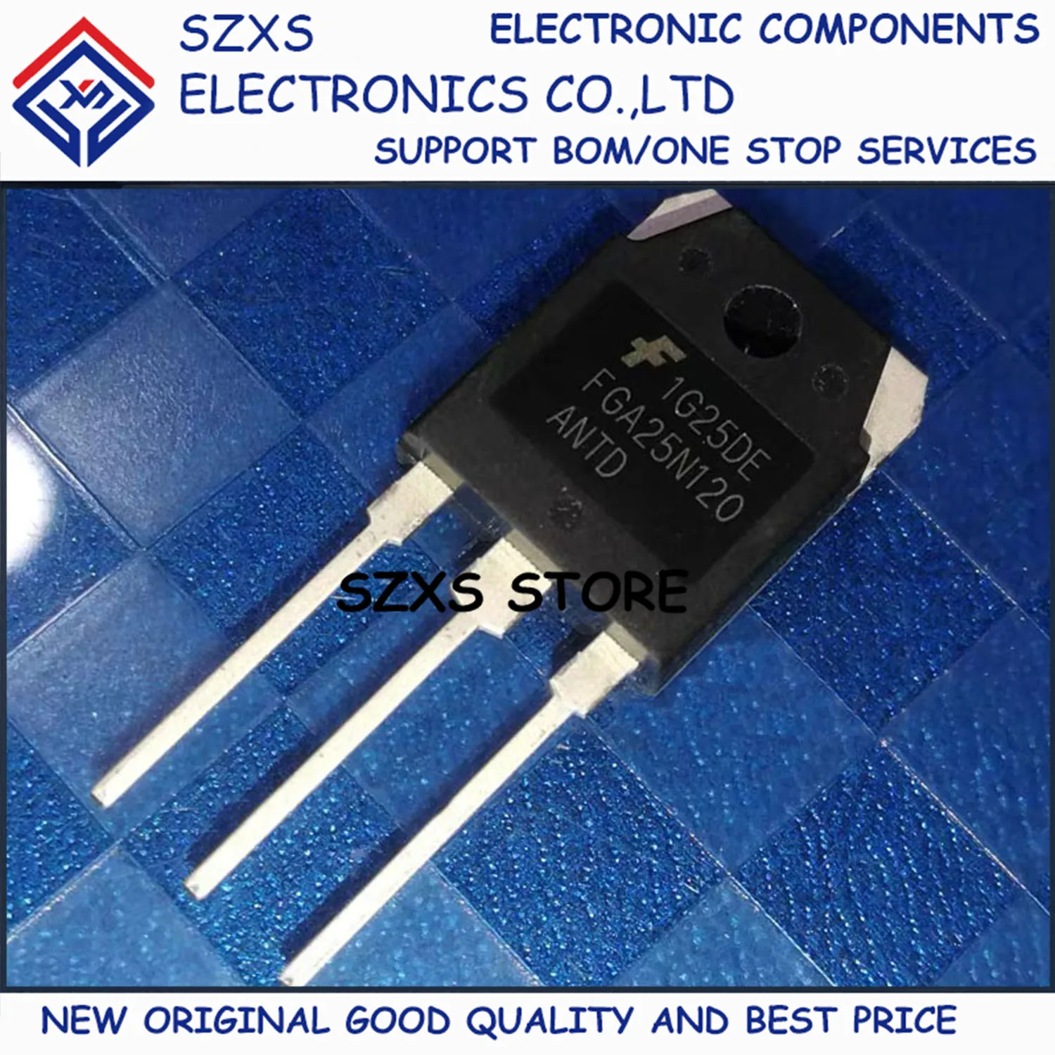 

New Original 10Pcs FGA25N120ANTD TO-3P 1200V 25A Powerful IGBT Transistor In Stock Electronic Components Good Quality