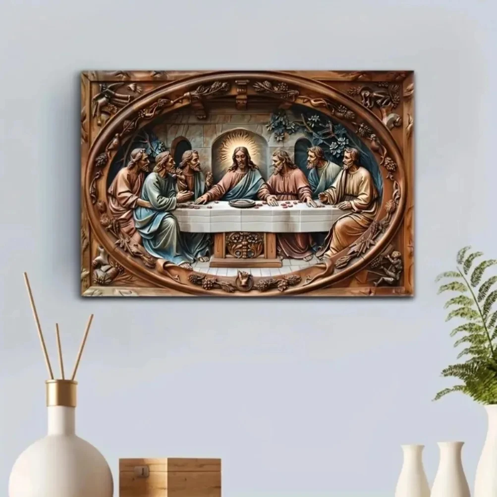 2D Flat the Last Supper Christian Art Religion the Last Supper Aluminum Wall Art |   7.9X11.8