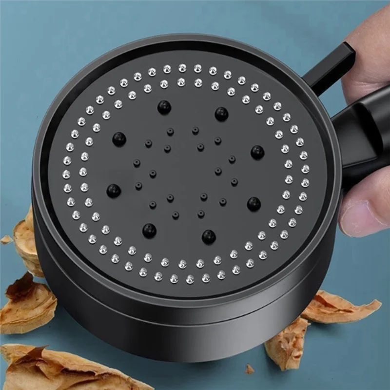 

ABKU-3Pcs Регулируемый черный набор насадок для душа с настенным держателем + шлангом, водосберегающая насадка для душа высокого давления