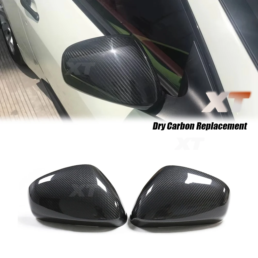 

Real Dry Carbon Fiber For 2008-20 Maserati GranTurismo GranCabrio Side Rear View Mirror Cover Caps Replacement