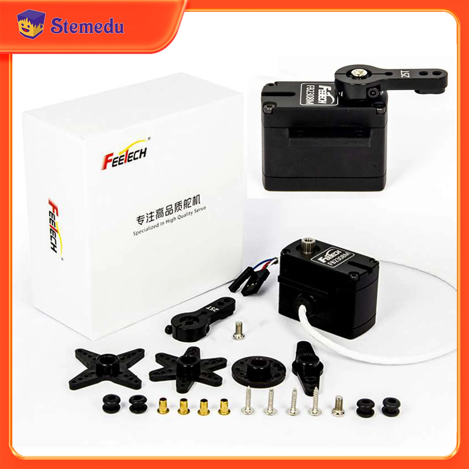 

Feetech FB2308M 7KG Brushless Magnetic Encoding Digital Servo 12V 360° Angle Control Steel Gear IP67 Waterproof for Robot RC Car