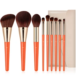 DUcare Make-Up Pinsel 8-14 Pcs mit Make-Up Tasche, kosmetik Make-Up Pinsel Set Für Foundation Blending Blush Lidschatten Nylon Haar