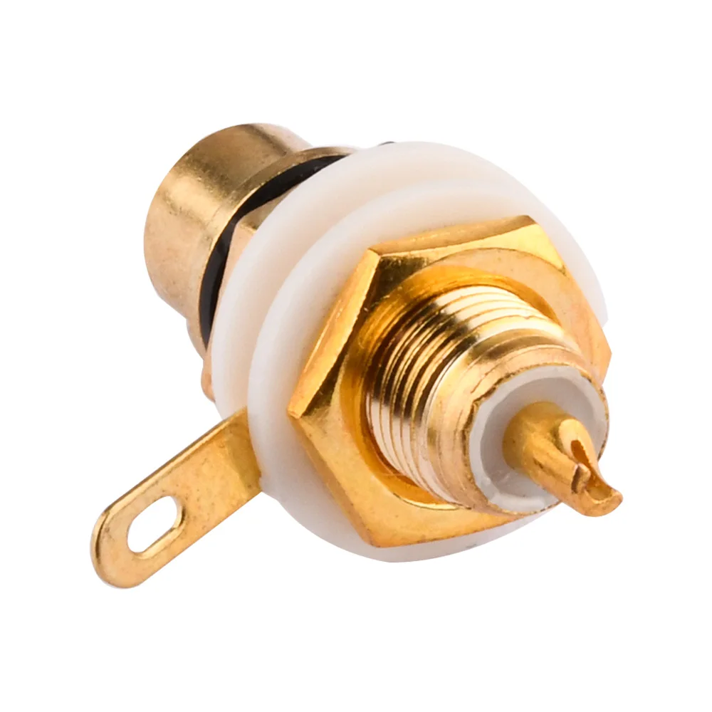 Conector hembra RCA para chasis, adaptador de montaje en Panel, Terminal de Audio, enchufe AV de 3,5mm, 2 piezas, 1 par
