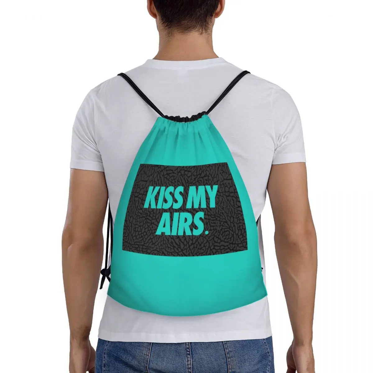 

KISS MY AIRS 60x90 Backpacks Multi-function Portable Drawstring Bundle Pocket Sundries Bag Book Bags For Travel Students