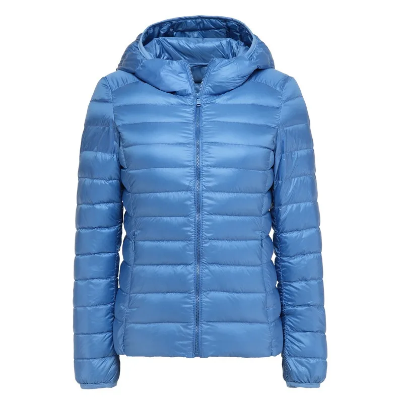 Women's Down Jacket Lightweight Korean Warm Stand-up Collar Short Extra Large Size Fashion White Duck Down Jacket Puffer Jacket