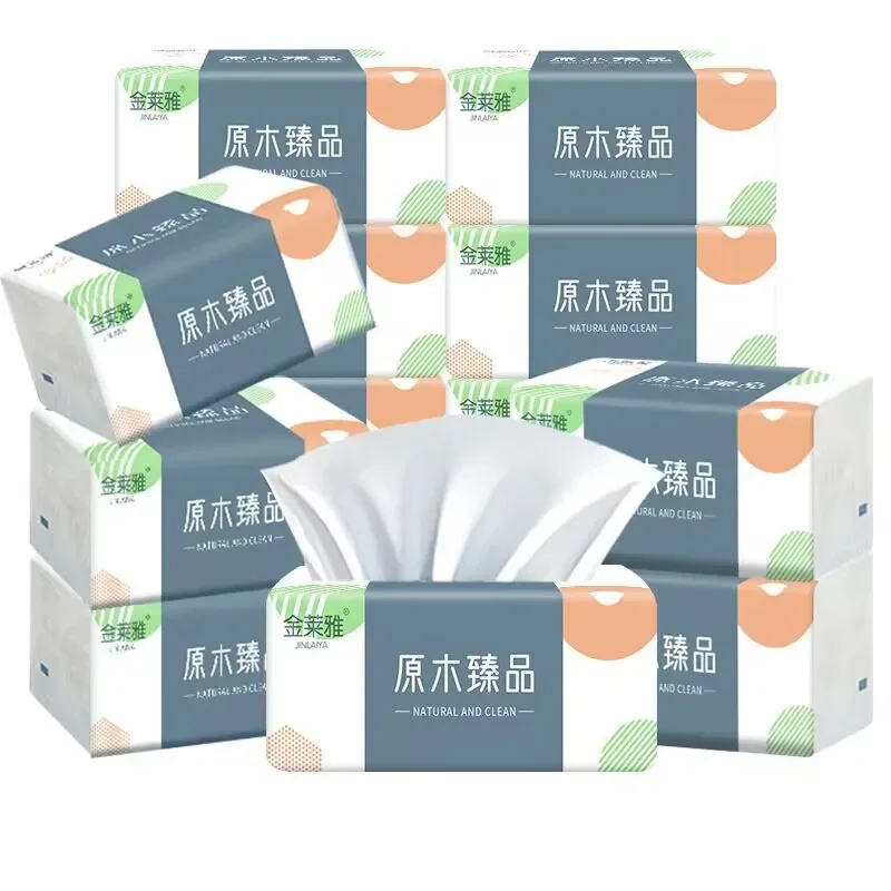 4/6/8pack Wood Pulp Facial TissuesSoft Disposable Napkin Portable Household Paper Towels For Home OfficeFacial Tissue Paper, Dis