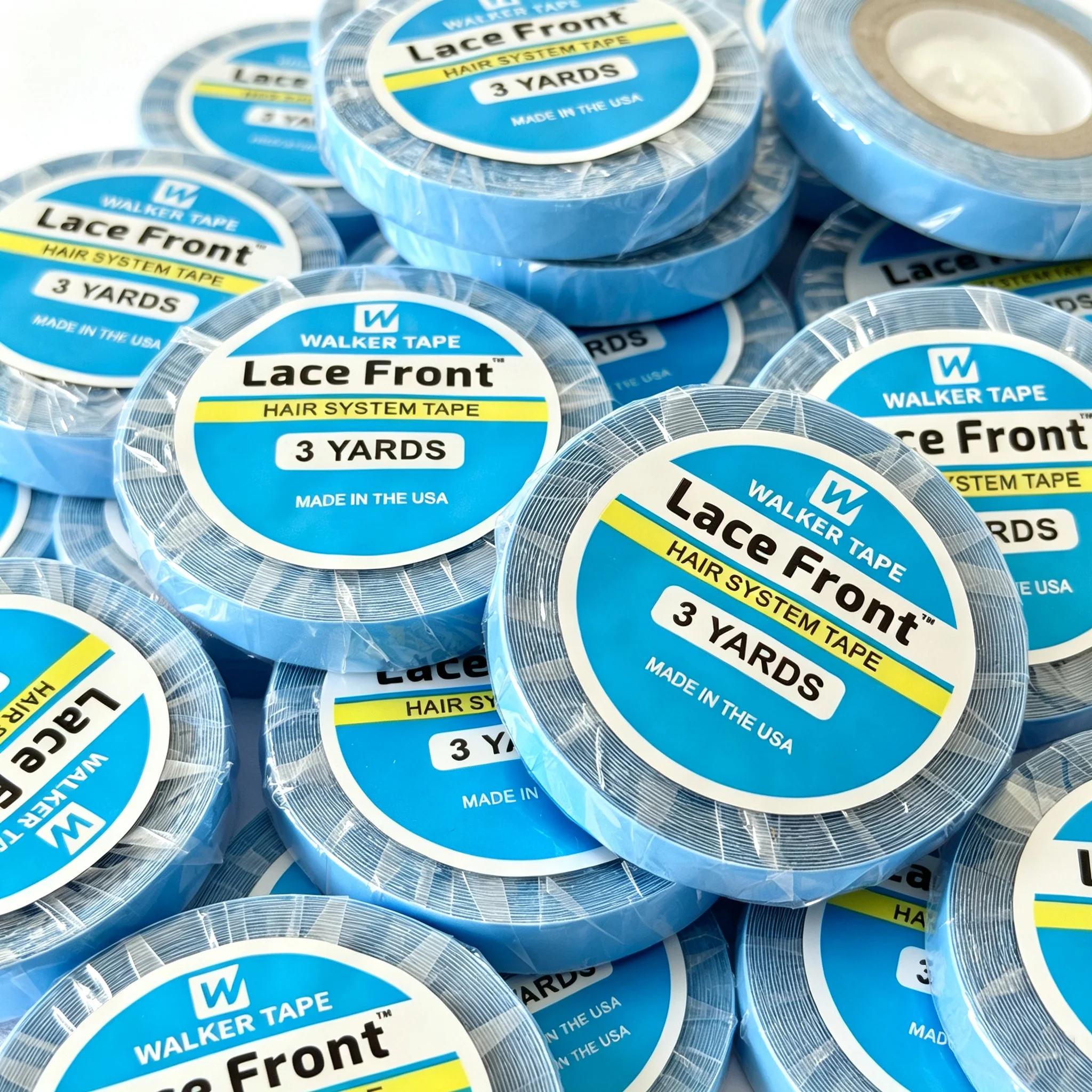 100PCS/60PCS/30PCS/5PCS/1PCS 0.8 CM*3 Yards Super Hair Blue Tape Double-Sided Adhesive Tape for Hair Extension/Lace Wig/Toupee