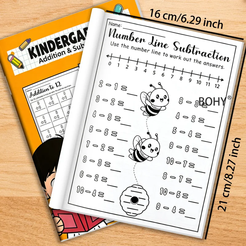 1 Picture Based Addition and Subtraction Thinking Exercise Book, 32 Pages, Are Accompanied By Fun Hand Drawn Illustrations