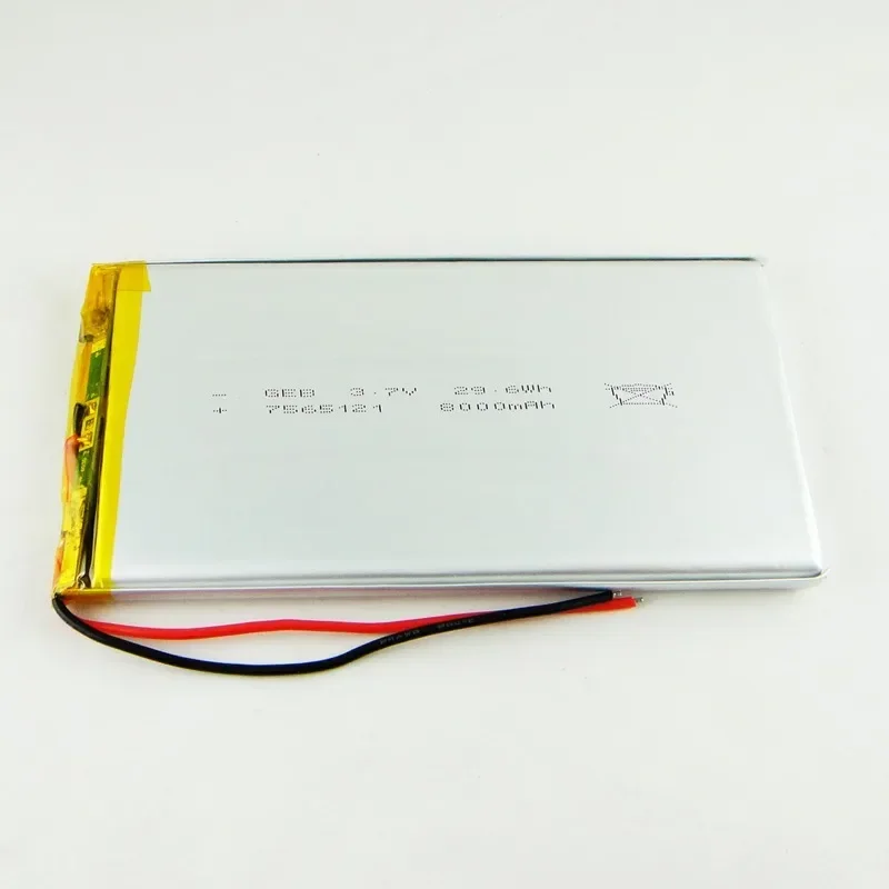 New Brown 3.7V Lithium Polymer Battery 7565121 Charging Treasure Mobile Power Charging Core 8000 Ma Rechargeable Li-ion Cell A G