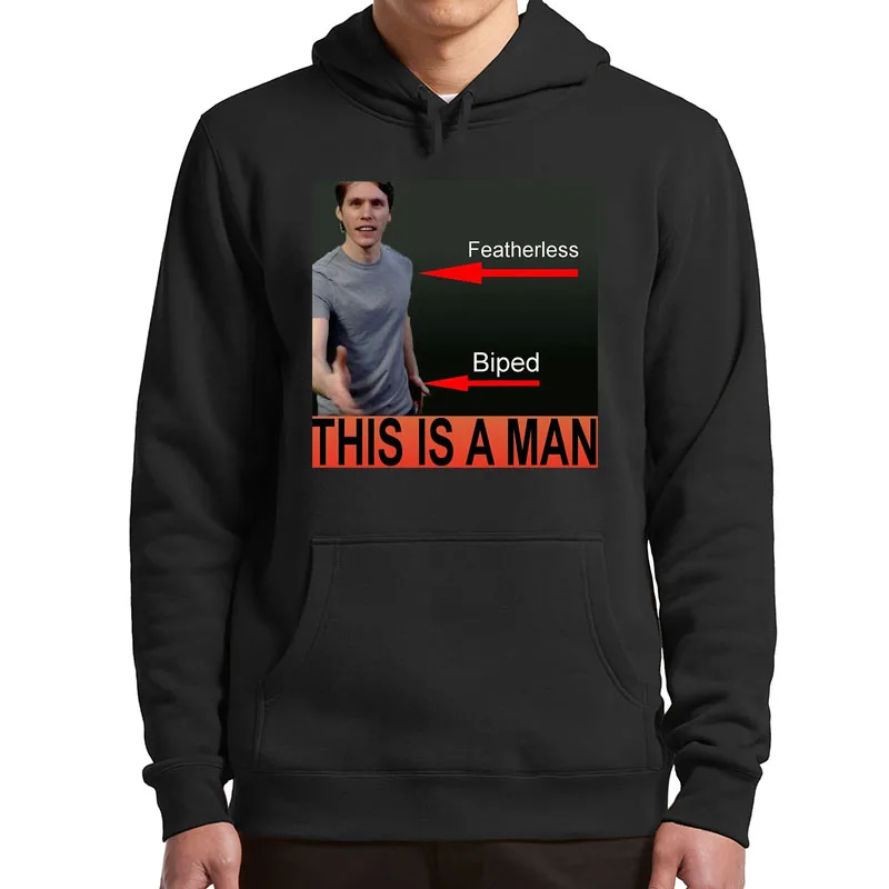 

Jerma985 Is A Man Classic Hoodies Plato's Man Featherless Biped Funny Meme 2022 Trendy Sweatshirts Long Sleeves Pullover Tops