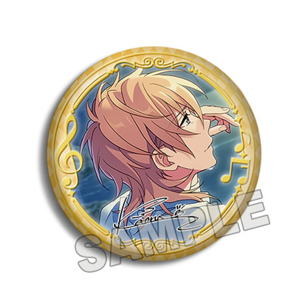 58mm Anime Ensemble Stars Hakaze Kaoru B Cosplay COSTUME Badge Pin SPTE Tinplate Brooch﻿ Prop Xmas Gift