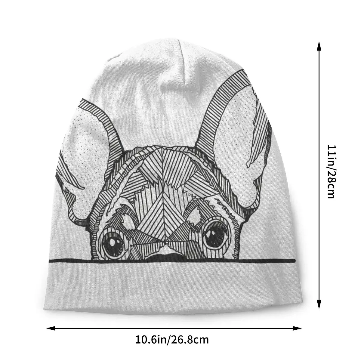 Skullies Beanies Caps French Bulldog Puppy Black And White Thin Hat Sport Sports Bonnet Hats for Men Women