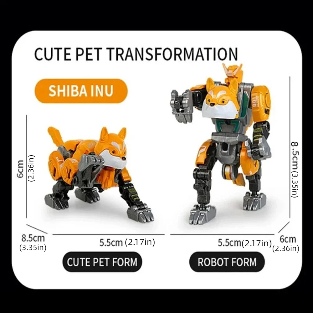 2 in 1 Deformation Robot Dog Dog Movable Transformation Robot Toy Model Toys Cartoon Deformation Action Figure Kids Toy