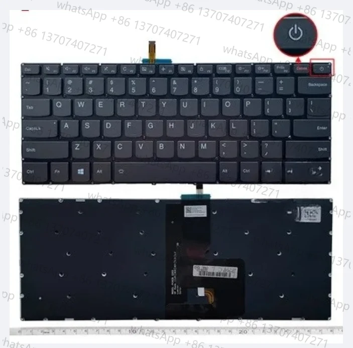 Nuevo retroiluminación del teclado de EE. UU. para ordenador portátil Lenovo IdeaPad 330 330-14AST S145-14IIL S145-14IKB S145-14IML S145-14IWL S145-14IGM