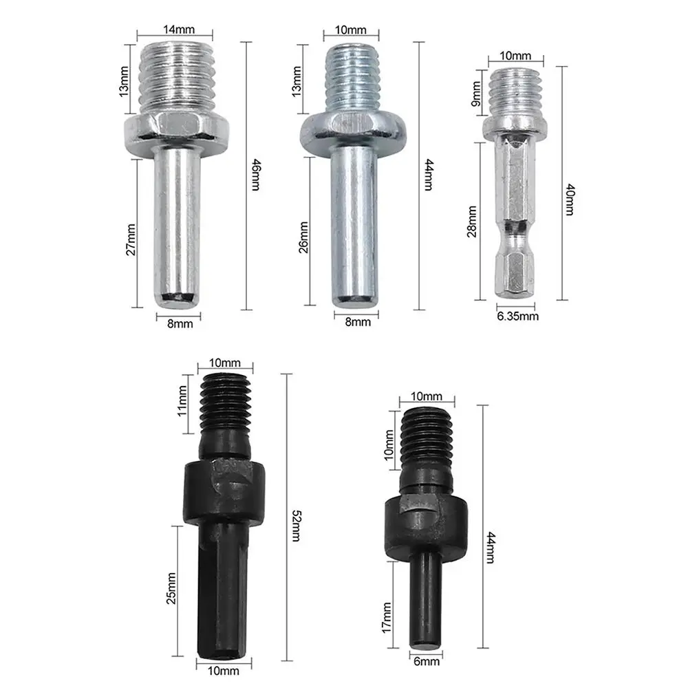 4 шт., аксессуары для электроинструментов, рычаг преобразования, полировальный круг, шестигранный хвостовик, преобразовательный стержень M6 M8 M10 M14