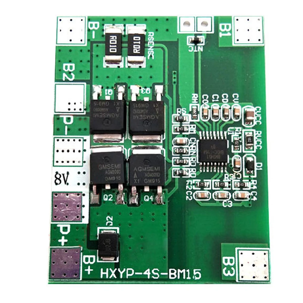 4S 12.8V 14.4V 16.8V Lifepo4 Li-ion Lipo Lithium Battery Protection Board 18650 BMS 14A limit 20A PCB 4 Cell Pack PCM 3.2V 3.7V