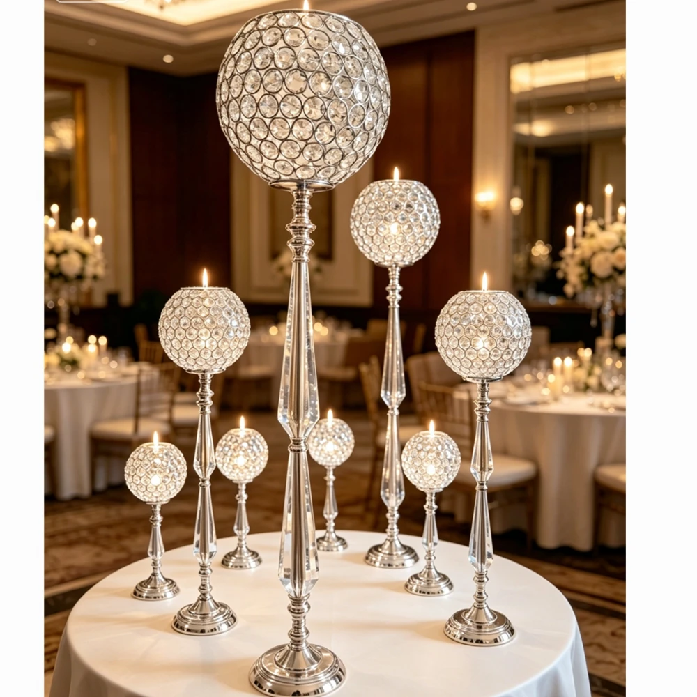 6pcs/10pcs 90-120cm  Wedding Table Flower Vase Clear Acrylic Centerpiecs Stand Tall Gold Metal Flower Stand for Wedding Table De