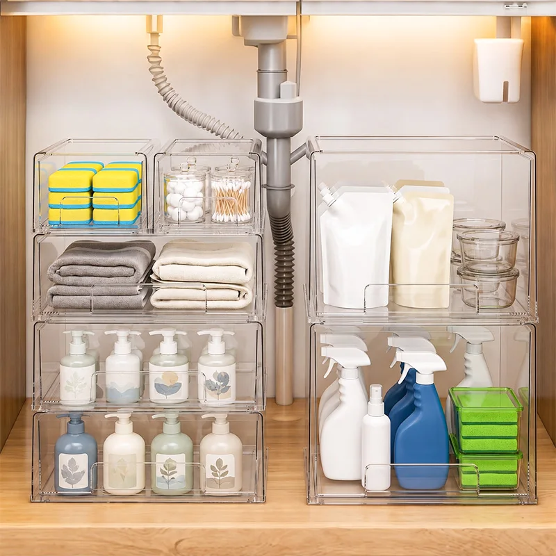 Kitchen Kitchen Organizers And Storage, Kitchen Accessories, Utility Racks, Under Sink Organizer, Pull Out Cabinet Organizer, Slide Out Sink Shelf, Cabinet Storage Shelves, Under Sink Storage For Kitchen Bathroom Cabinet, Local Warehouse - Aliexpress Deal