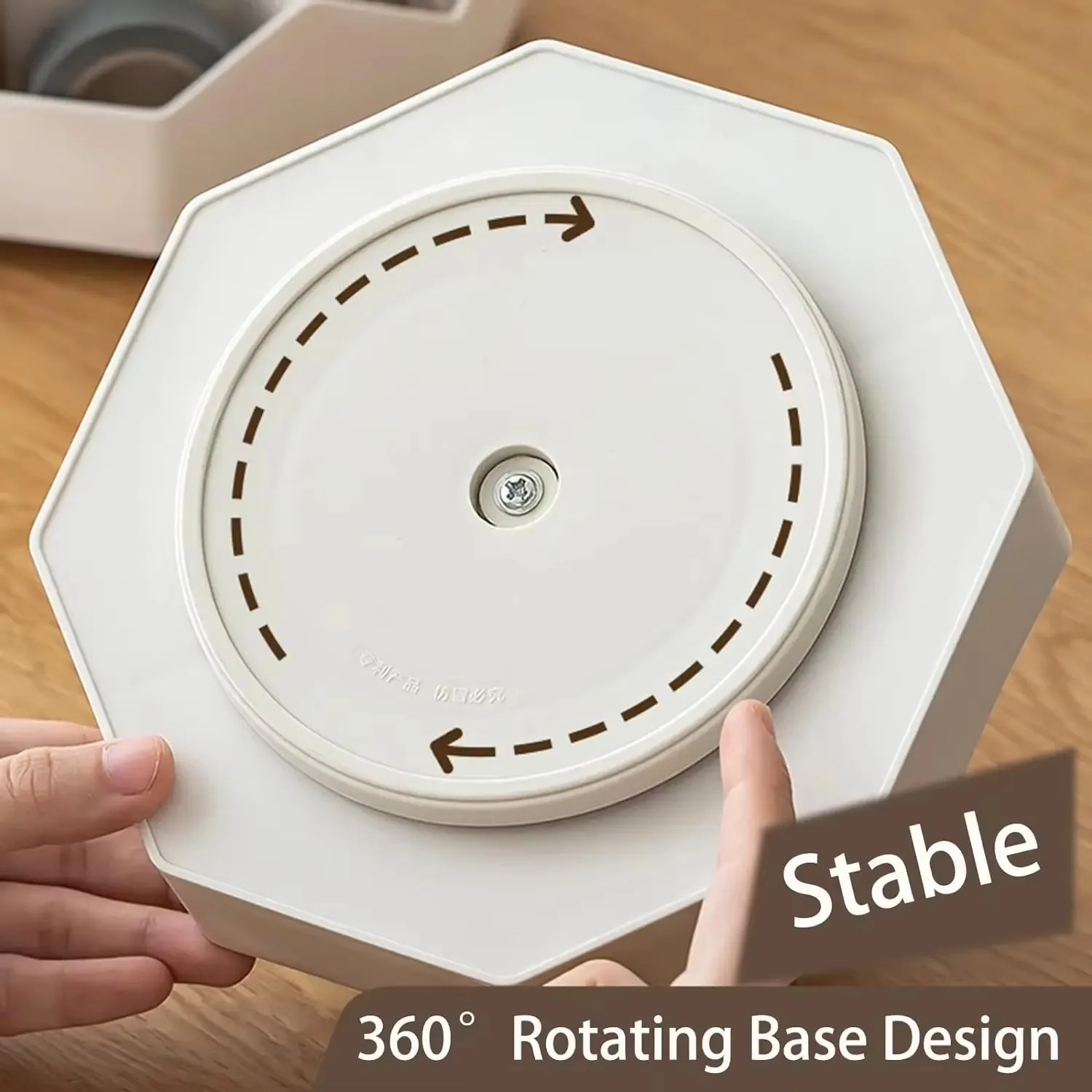 

Support pour stylos blanc/rose 360 ° Porte-stylo rotatif, boîte de rangement de crayons de bureau de grande capacité, organisate