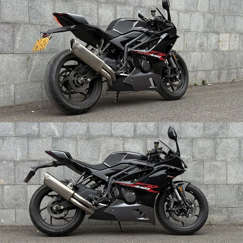 Full-Size Custom Motorcycle ExhaustSuitable For Motorcycle Kaiyue 450RR Exhaust Pipe Modification, Kaiyue 450RR Side Row Double