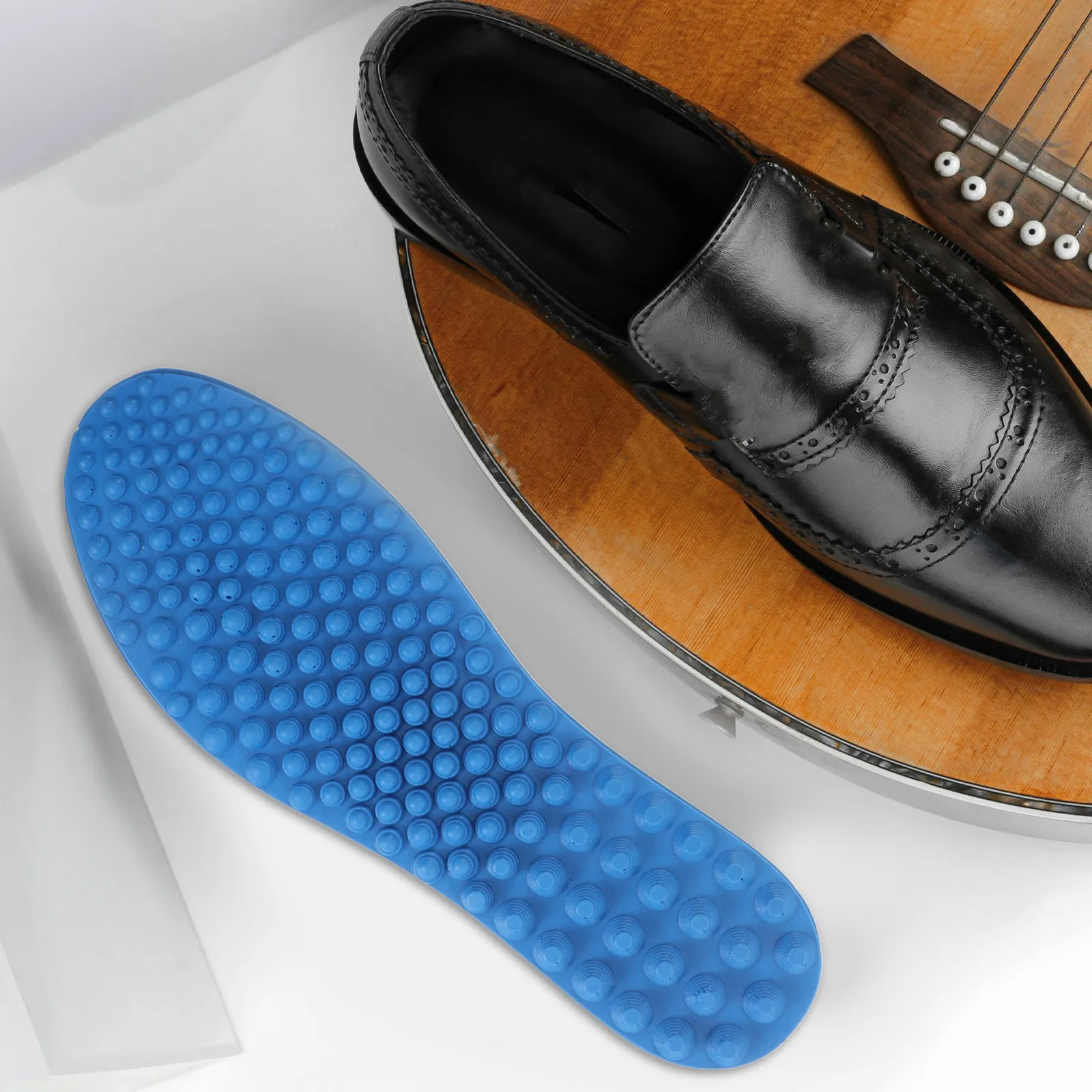 

1 Pair Massage Shoe Pads Elastic Shock Absorbing Insoles Cushion Sweat-Absorbing Sole For Running Walking Standing Work Size