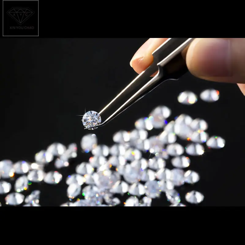 Großhandel 0,7 ~ 2,5mm 1000 teile/beutel 5A Grade Weiß Zirkon Stein Brillante Runde Cut Zirkonia Steine Für Schmuck Machen DIY